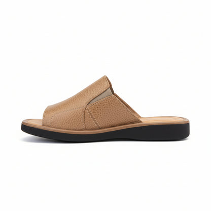 Ciabatte a fascia, FlyFlot, Vera Pelle, Beige, 40 IT