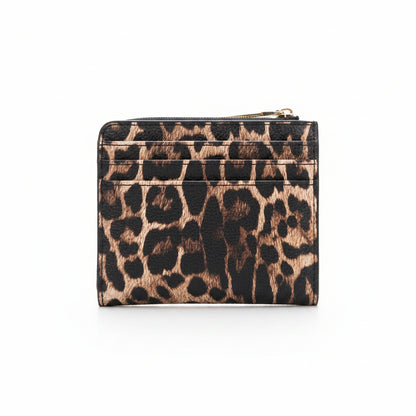 Portafoglio Pregunta in Pelle Leopardato Animalier – 11,5 x 9,5 x 2,5 cm