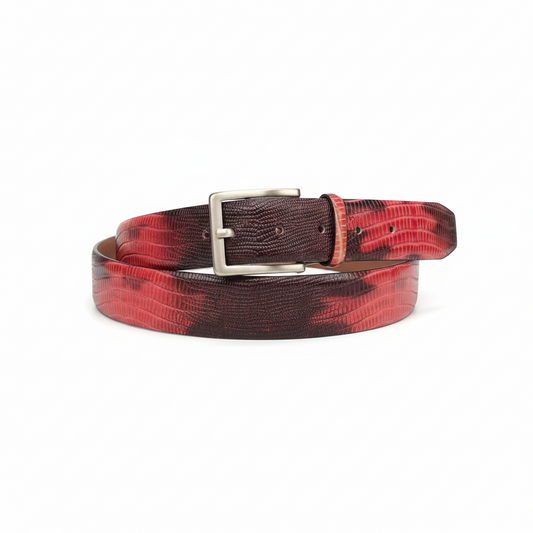 Cintura rossa pitonata Hyper, Vera Pelle, 0444, 110/125 cm