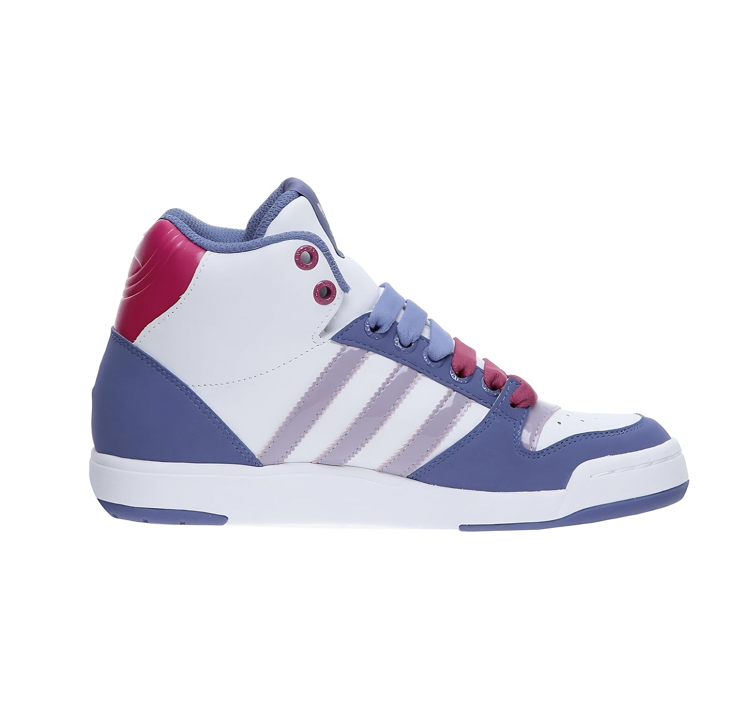 Sneakers Adidas Court Mid W Donna Vera Pelle Bianco Fucsia Lilla 38 EU