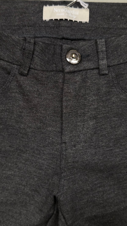 Pantaloni morbidi da donna, Nero Giardini, Grigio Scuro melange, Cotone