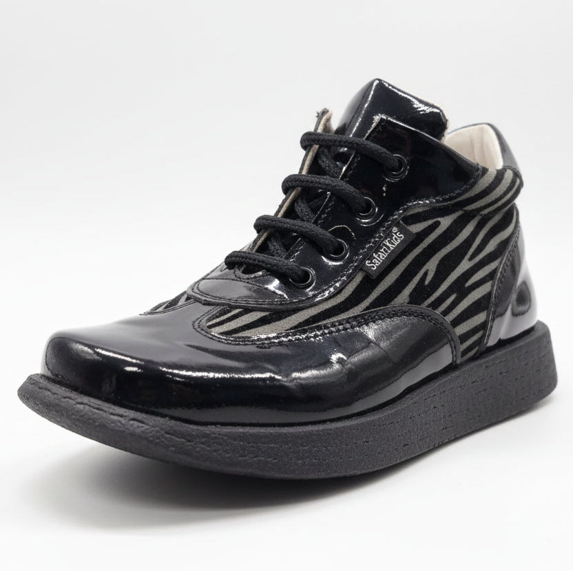 Scarpe zebrate, Primigi, 696, Vera Pelle, Nero
