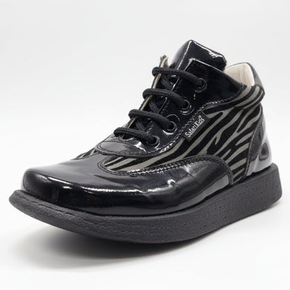 Scarpe zebrate, Primigi, 696, Vera Pelle, Nero