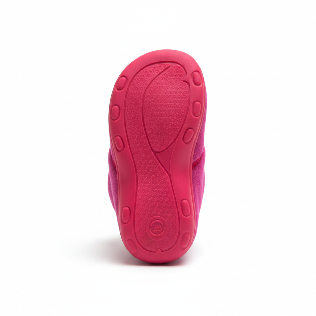 Pantofole Bambina, 28, Rosa Viola con stella argento glitter