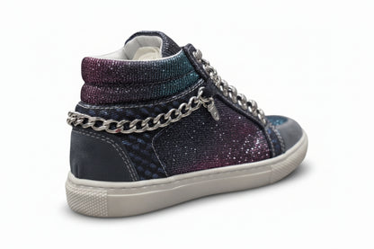 Scarpe da bambina  Nero Giardini, Vera Pelle, A528211F, Glitter Cangiante, 26 EU