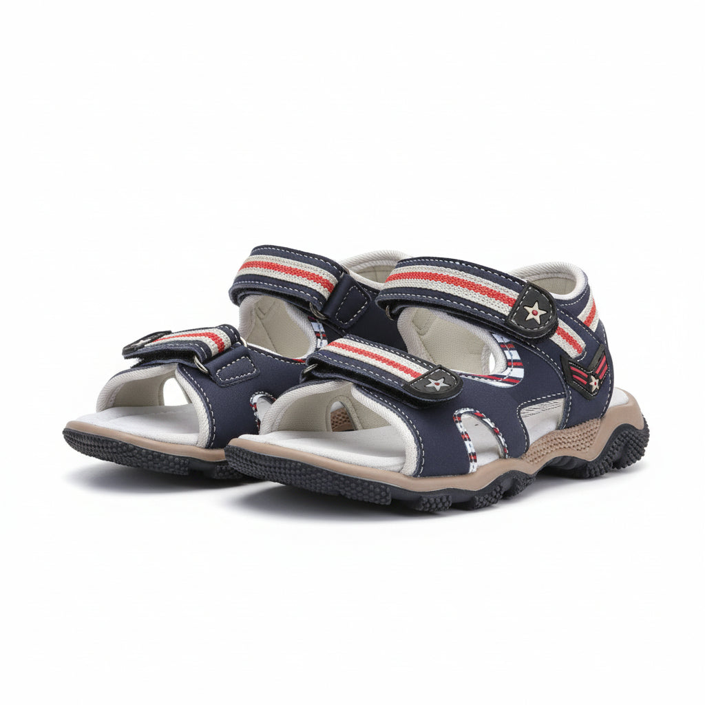 Sandali Bambini Primigi in Vera Pelle – Blu e Rosso Taglie 25/28