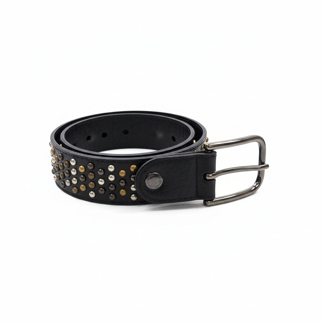Cintura con borchie da Donna NeroGiardini A250634D Vera Pelle, Nero