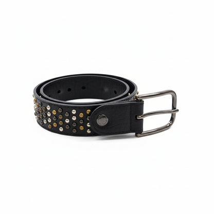 Cintura con borchie da Donna NeroGiardini A250634D Vera Pelle, Nero