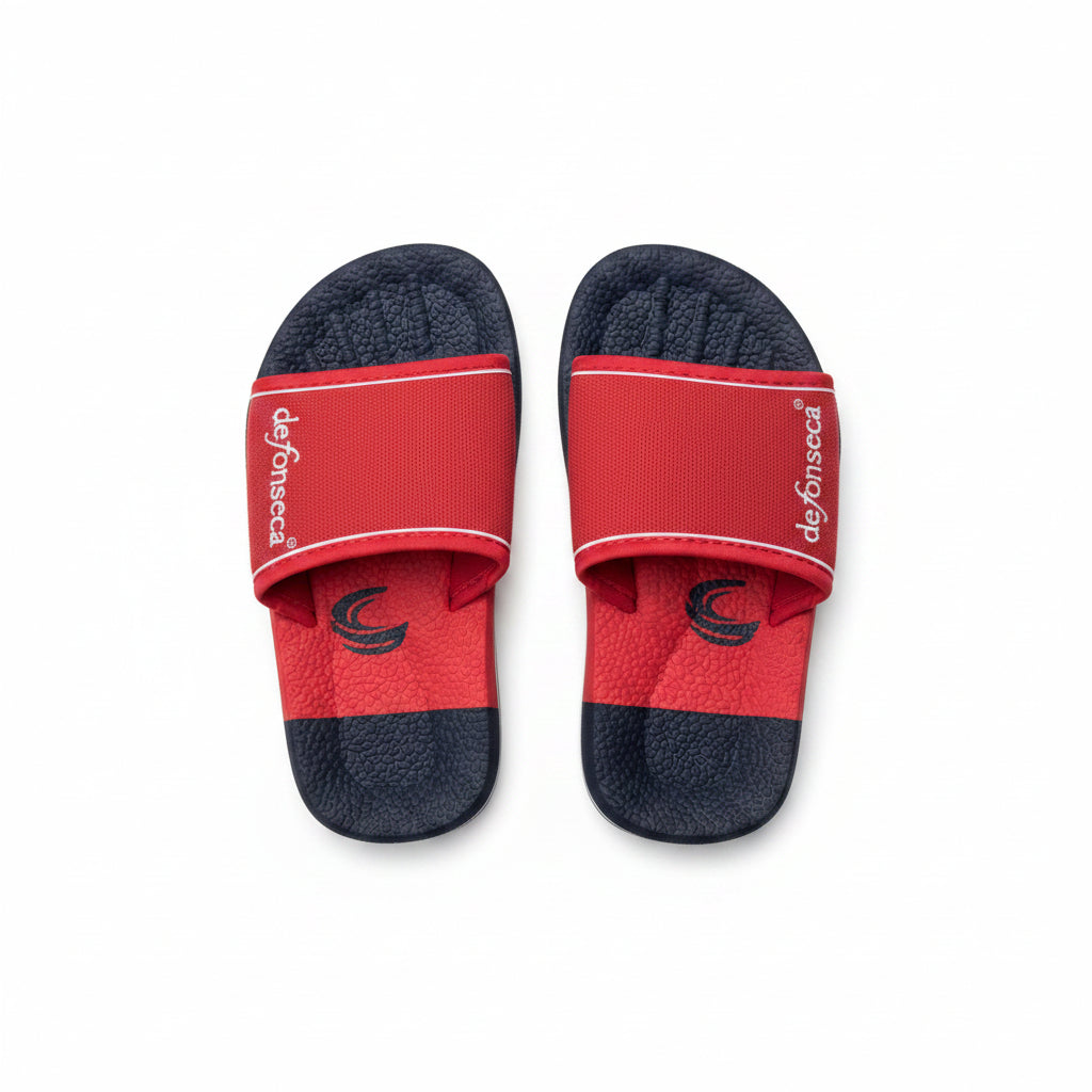 Ciabatte Mare Bambino De Fonseca a Fascia Rosso Blu – Taglia 27