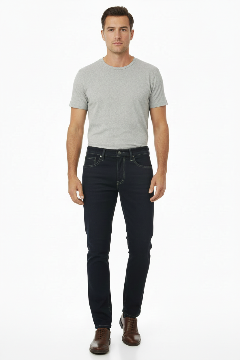Pantaloni Blu Uomo Nero Giardini A574101U Blu Navy, Cotone Twill
