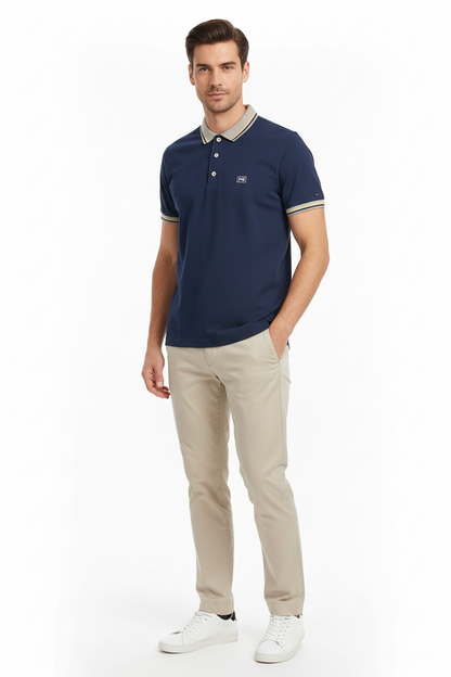 T-Shirt Polo Uomo Nero Giardini, Blu, Cotone, Taglia 50 IT, P571906U