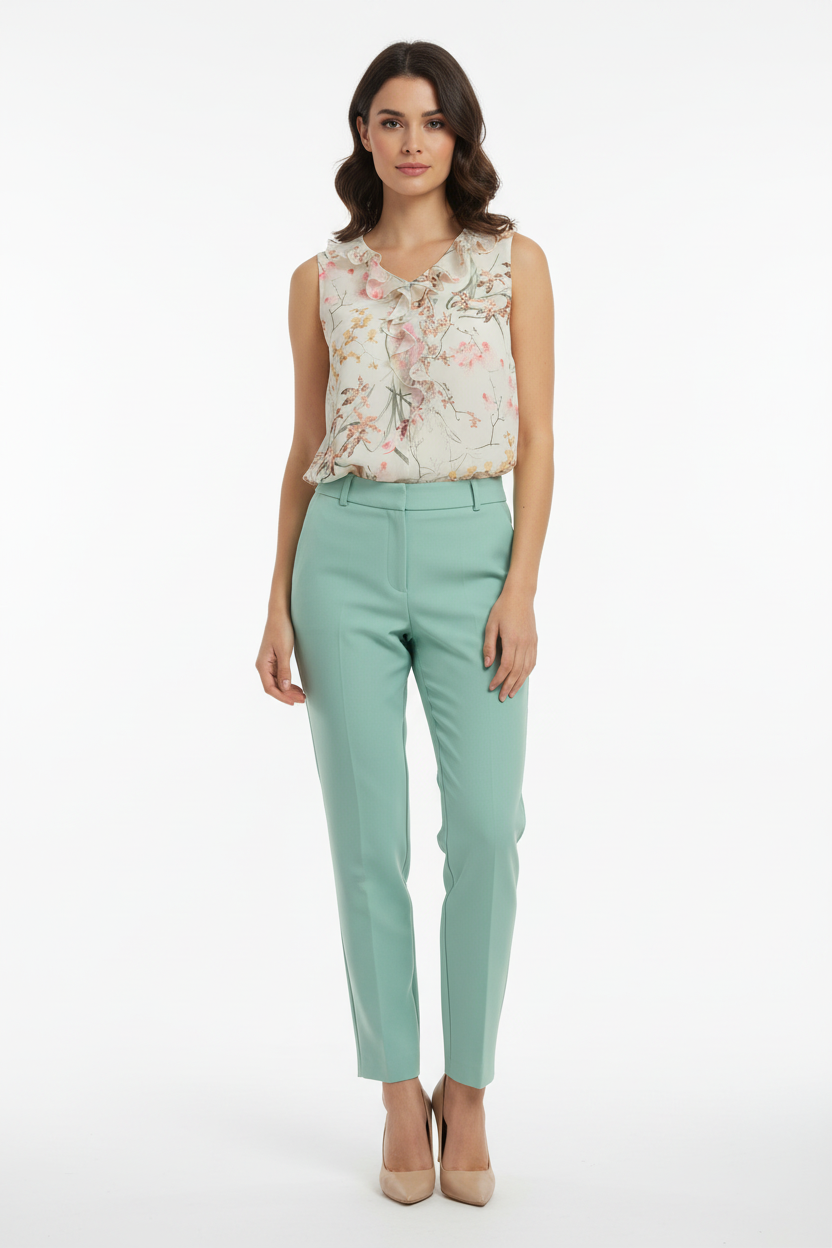Blusa Giromanica Nero Giardini, Vaniglia, Stampa Floreale