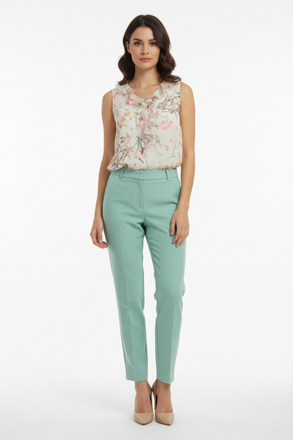 Blusa Giromanica Nero Giardini, Vaniglia, Stampa Floreale
