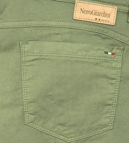 Pantaloni Estivi Donna Nero Giardini, Verde, Strass
