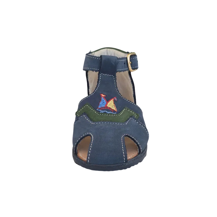 Sandali a Gabbietta Bambini Bunny Vera Pelle Blu | Taglia 23