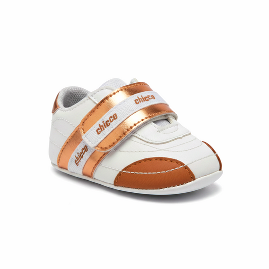 Snsakers Chicco Bimbo Bianco e Arancio Strappo