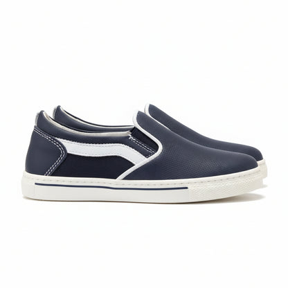 Sneakers Bambini Nero Giardini, Blu, Slip On, con Elastici, Platform