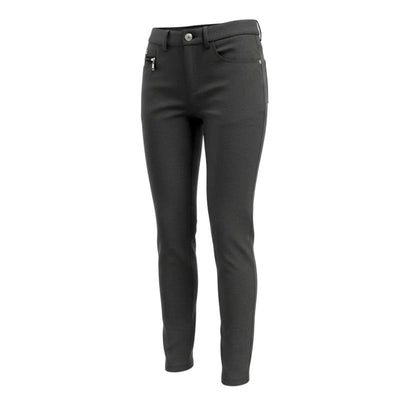 Pantaloni morbidi da donna, Nero Giardini, Grigio Scuro melange, Cotone