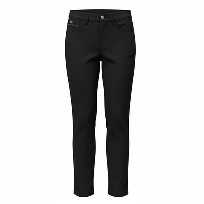 Pantaloni elasticizzati da donna Nero Giardini, Nero, bottone gioiello, Taglia 40 EU