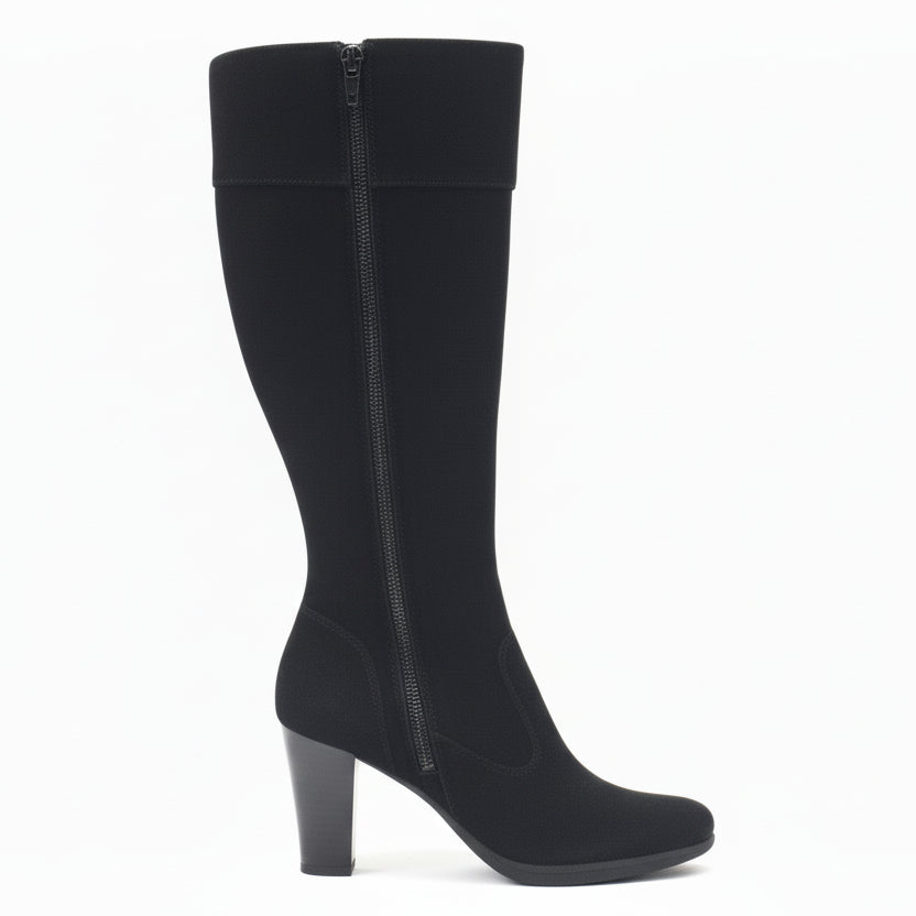 Stivali Donna Nero Giardini, Nero, A900336, Vera Pelle Scamosciata, 37 EU