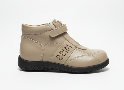 Scarpe da bambina, LA GIOSTRA, Vera Pelle, Beige, Zip - 26 EU