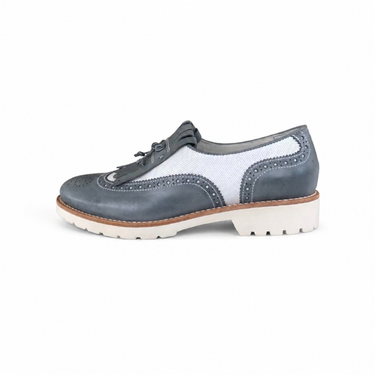 Scarpe Inglesine Donna NeroGiardini P717192D Navy Bianco, 38 EU