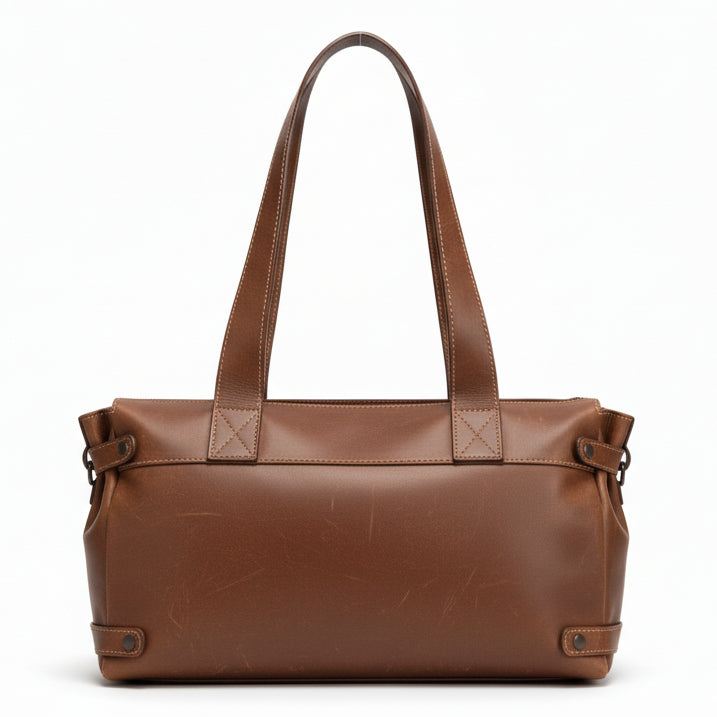 Borsa da Donna Nero Giardini, 7324, Vera Pelle Delavato Marrone Beige