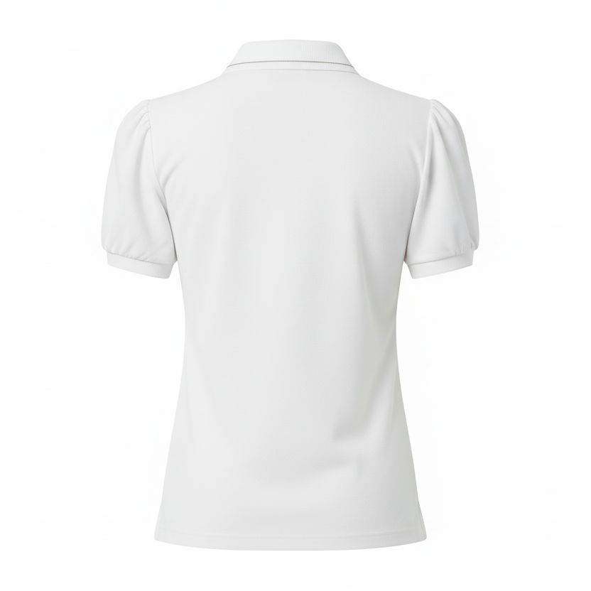 Polo T-Shirt NeroGiardini Art P461501D Bianco con farfalle