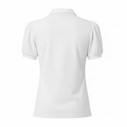 Polo T-Shirt NeroGiardini Art P461501D Bianco con farfalle