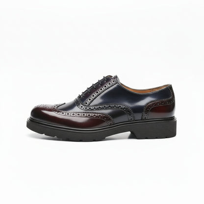 Scarpe Inglesine Oxford, Donna NeroGiardini A616170D Vera Pelle Abrasivato, Bordeaux, Antracite, Blu - Numero 37