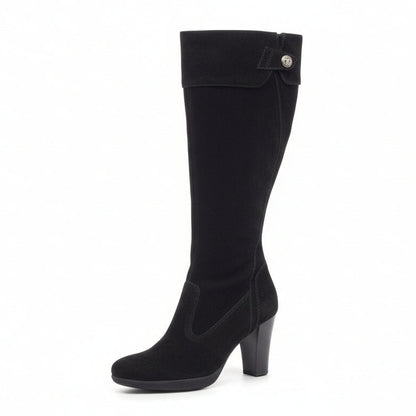 Stivali Donna Nero Giardini, Nero, A900336, Vera Pelle Scamosciata, 37 EU