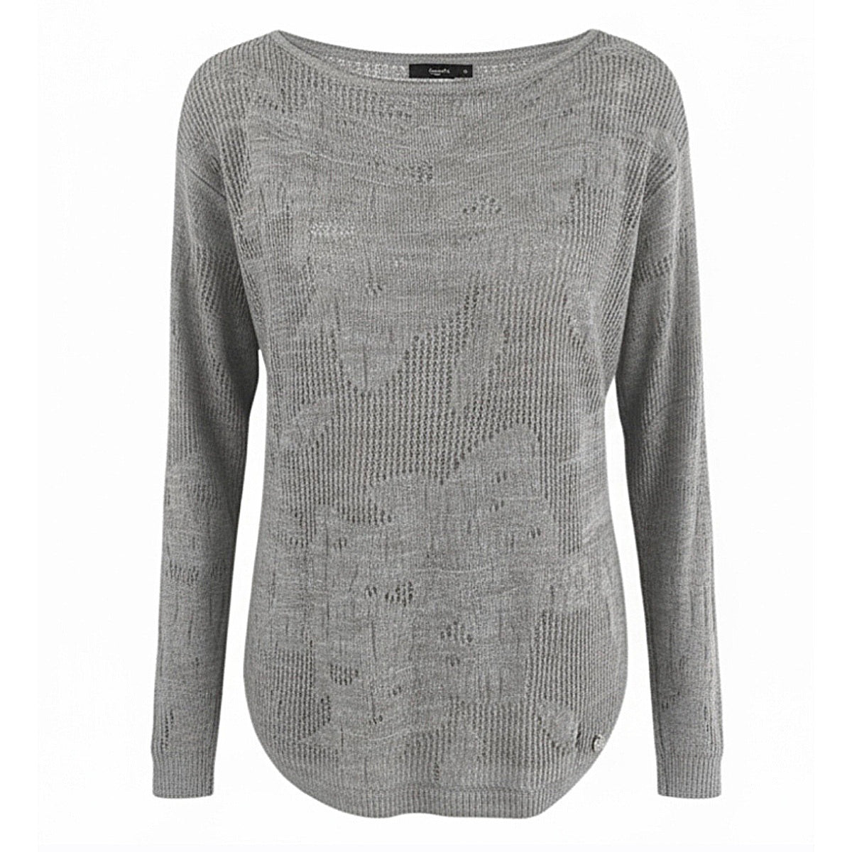Maglia a maniche lunge Donna NeroGiardini A560109D Grigio con lavorazione
