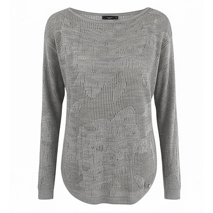 Maglia a maniche lunge Donna NeroGiardini A560109D Grigio con lavorazione