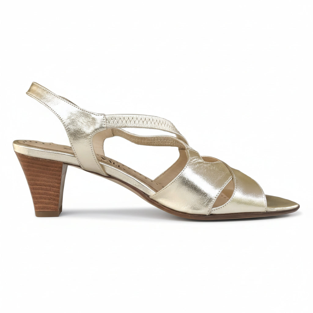 Sandali Cinzia Valle 4593 Vera Pelle Laminata Platino