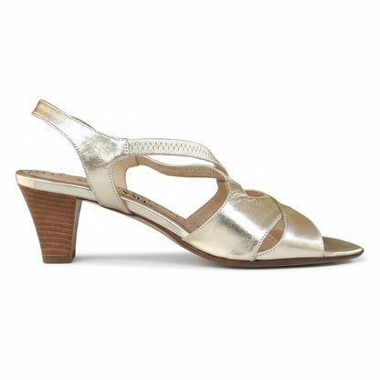 Sandali Cinzia Valle 4593 Vera Pelle Laminata Platino