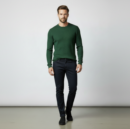 Pantaloni Uomo Nero Giardini A674400U in twill, Blu, Regolar, 52 EU