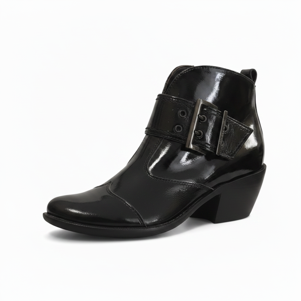 Tronchetti Texani, Nero, Donna, NeroGiardini 00578, Camperos, Vera Pelle in Vernice Naplak, Zip