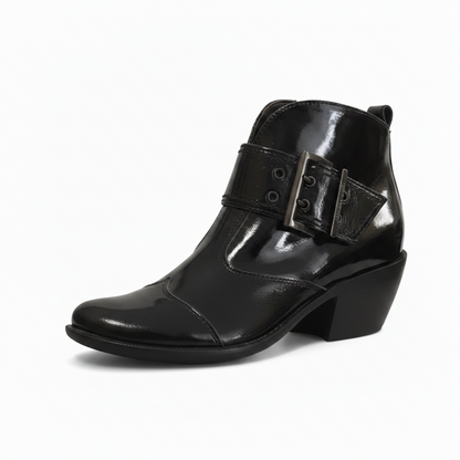 Tronchetti Texani, Nero, Donna, NeroGiardini 00578, Camperos, Vera Pelle in Vernice Naplak, Zip