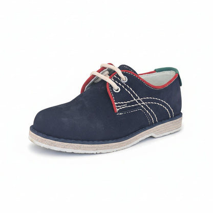 Scarpe Bambini Stile inglese, CiaoBimbi, Vera Pelle, Blu, 28 IT