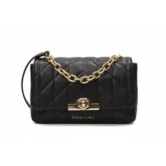Pregunta Borsa a Tracolla ABEG029 Nero, Donna, con Catena