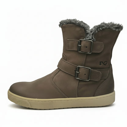 NeroGiardini Stivali Chukka Bambina, Antracite, bordo in pelliccia, con zip, A330220F