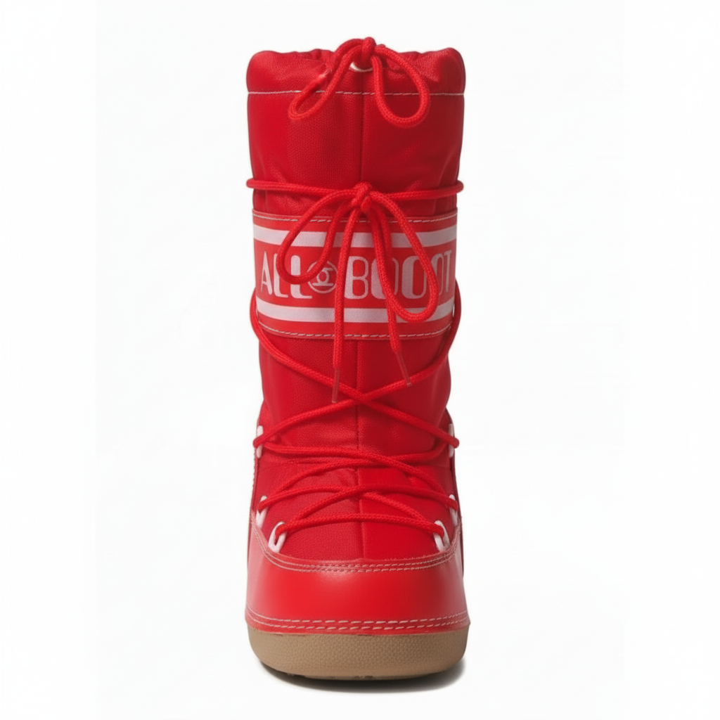 Doposci Bambini ALL BOOT Impermeabili, Caldi e Comodi, Rosso, Taglia 32-34 EU