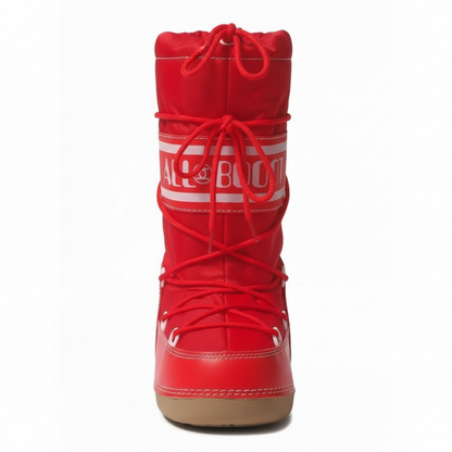 Doposci Bambini ALL BOOT Impermeabili, Caldi e Comodi, Rosso, Taglia 32-34 EU