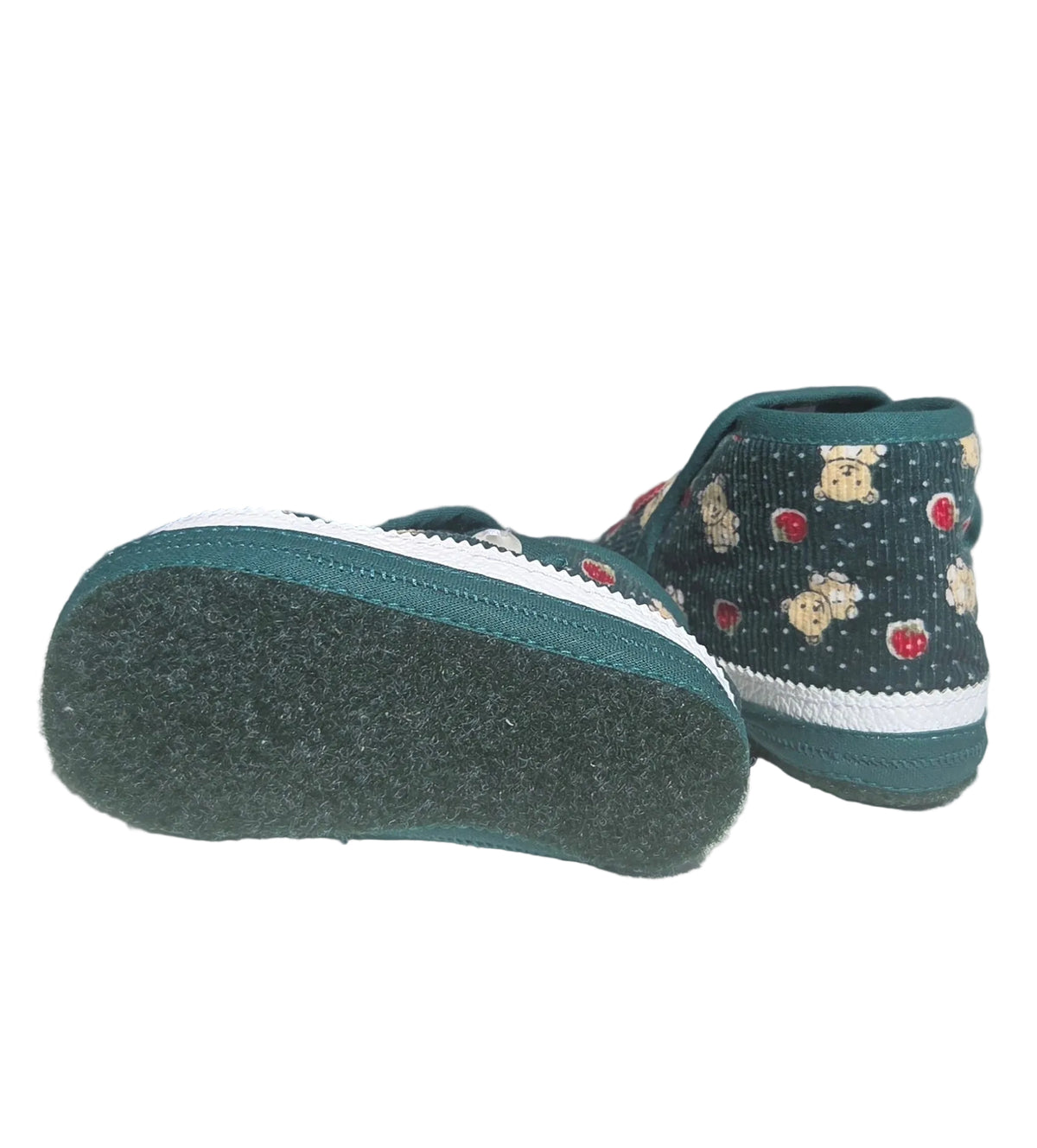 Scarpe da culla calde Neonato Orsetto Verde Rosso Bianco Cotone
