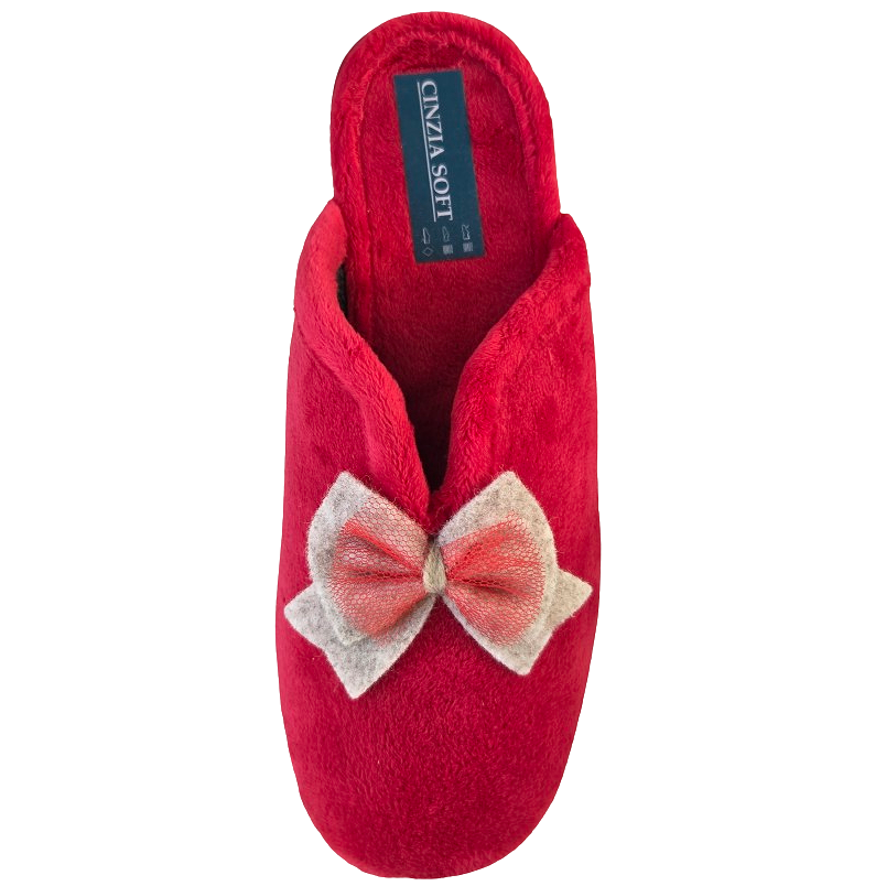 Cinzia Soft IEA83022 Ciabatte Pantofole Donna, Rosso con Fiocco