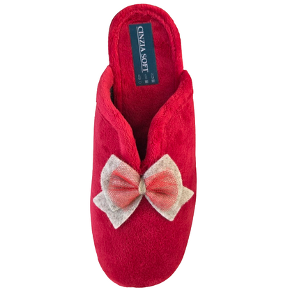Cinzia Soft IEA83022 Ciabatte Pantofole Donna, Rosso con Fiocco