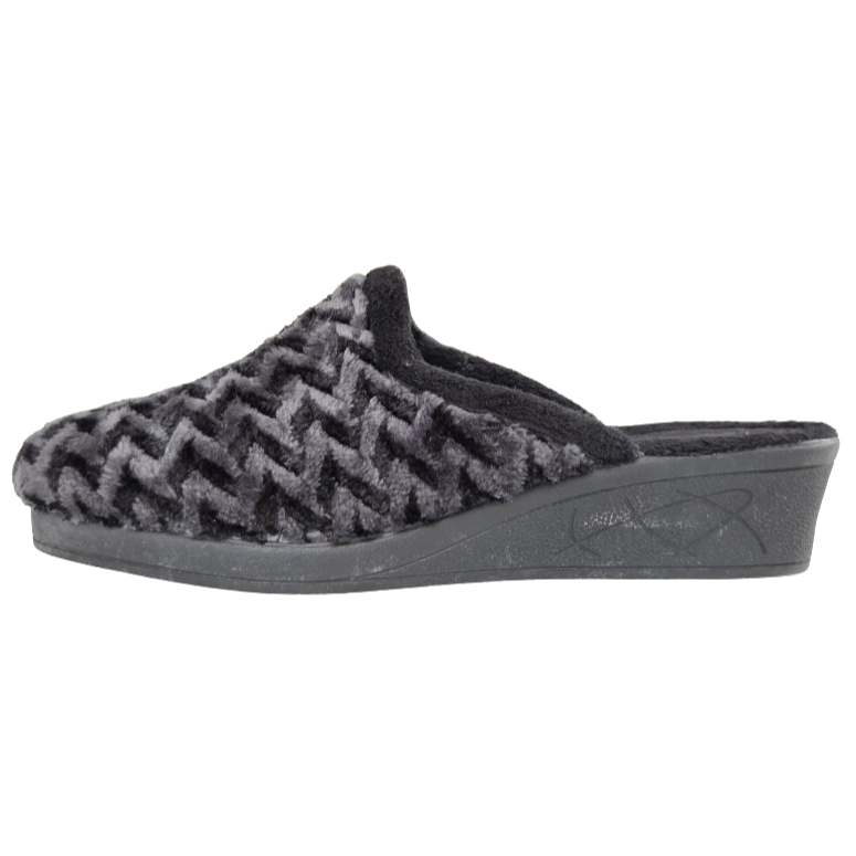 Cinzia Soft ED13018 002 Ciabatte Pantofole Calde Donna Velour Nero