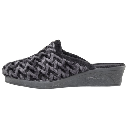 Cinzia Soft ED13018 002 Ciabatte Pantofole Calde Donna Velour Nero