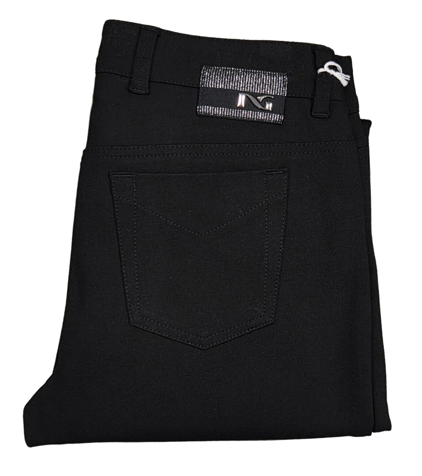Pantaloni donna Nero Giardini, Nero, A364705D, Taglia 42 EU, Bottone monogram