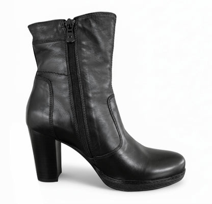 Stivaletti Neri Donna Nero Giardini in Vera Pelle, Plateau, Zip, A106532D